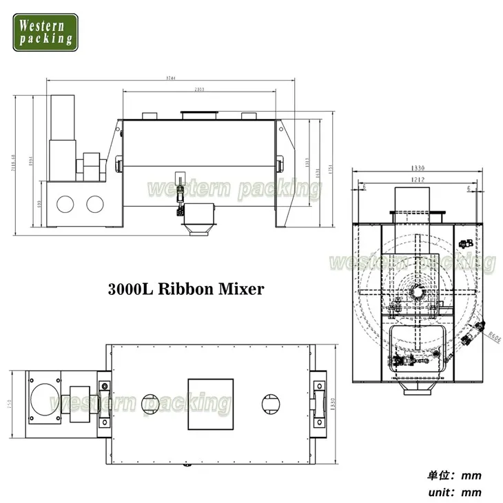 powder ribbon mixer