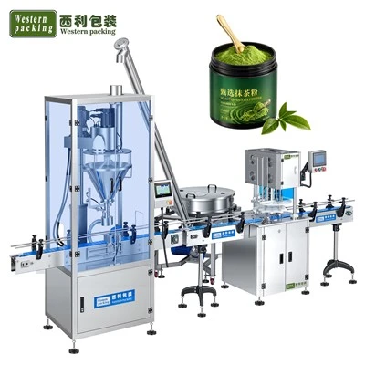 Automatic Dry Powder Bottle Filling Capping Labeling Machine