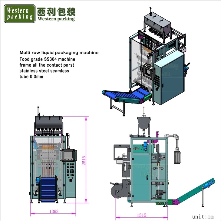 automatic liquid pouch packing machine