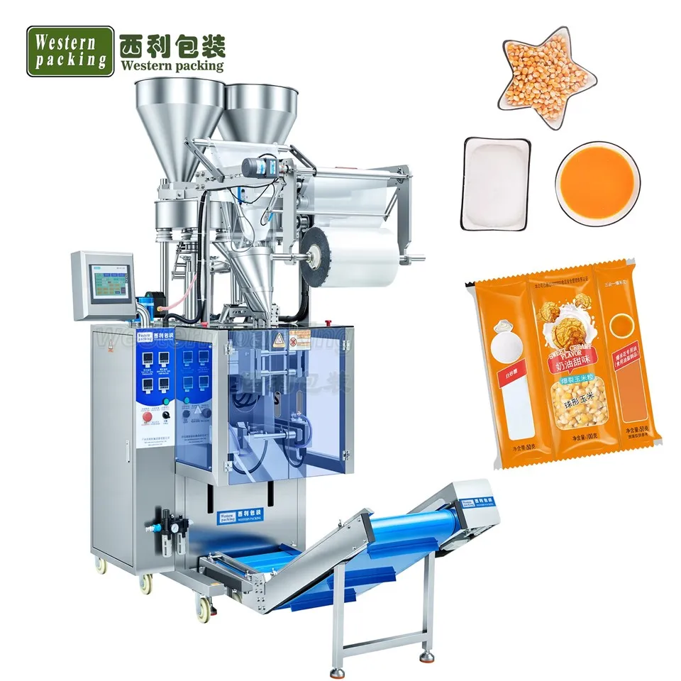 Popcorn And Oil Packets Packing Machine
