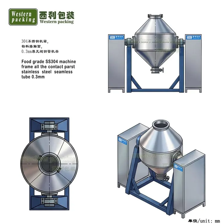 v blender dry powder mixer